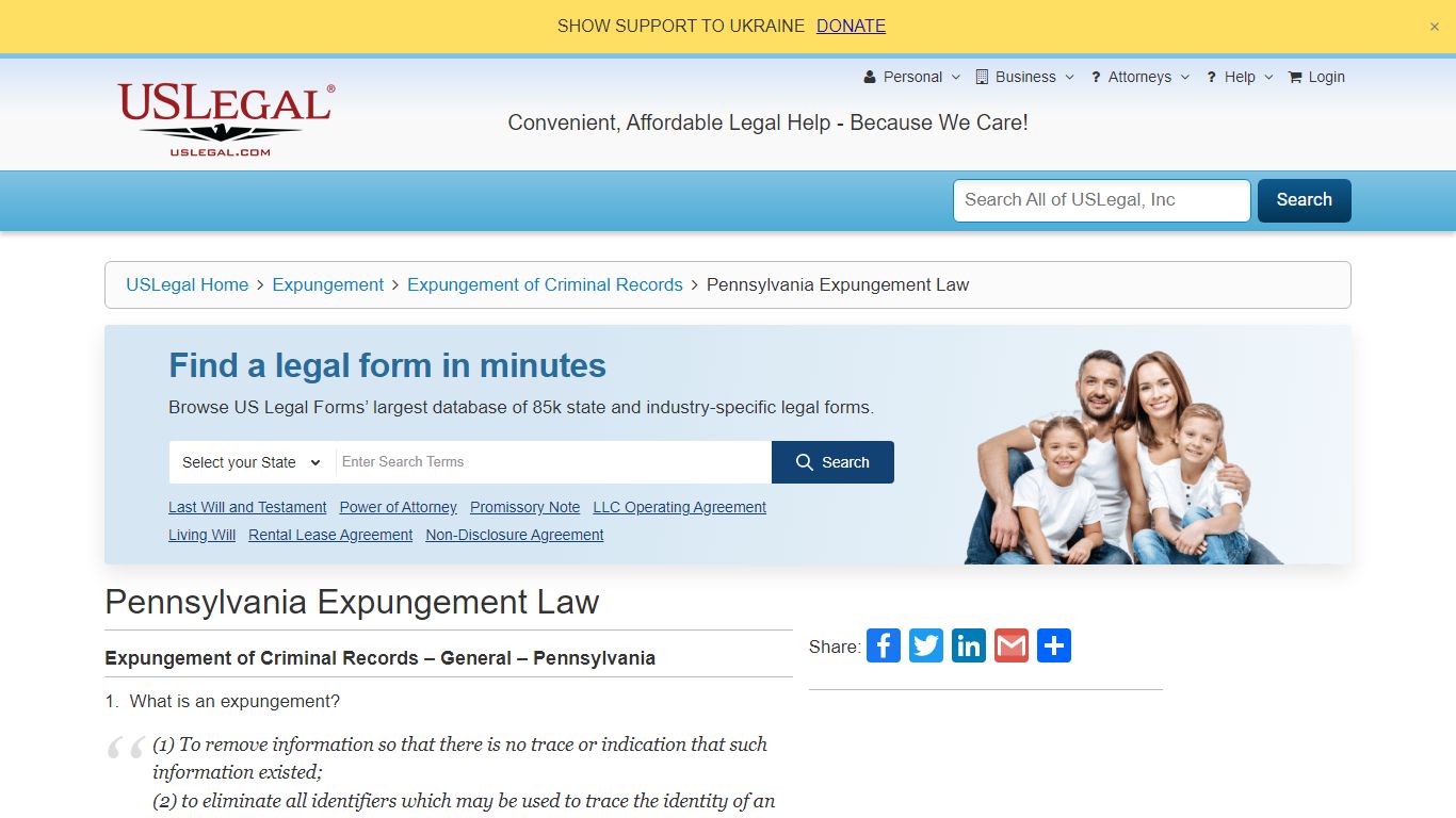 Pennsylvania Expungement Law – Expungement - USLegal